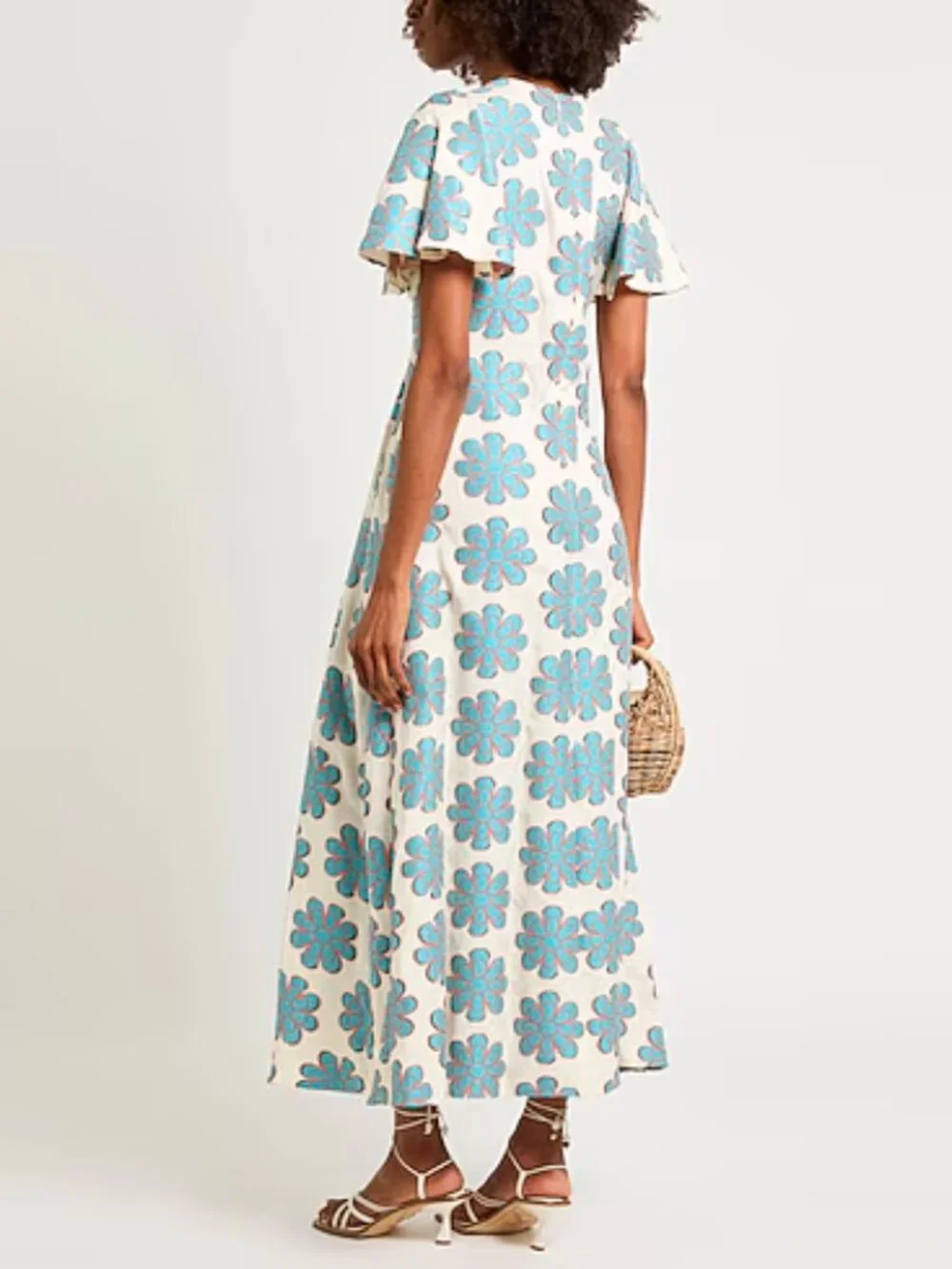 LA DOUBLEJ Daisy Turquoise Proper Dress $1,250 - Picture 3 of 4